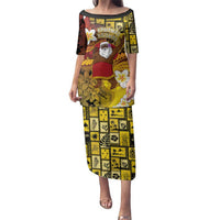 Papua New Guinea Retro Christmas Family Matching Puletasi and Hawaiian Shirt Hamamas Krismas LT05 Mom's Dress Colorful - Polynesian Pride