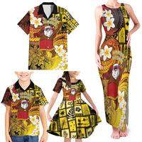 Papua New Guinea Retro Christmas Family Matching Tank Maxi Dress and Hawaiian Shirt Hamamas Krismas LT05 - Polynesian Pride