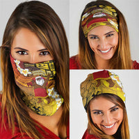 Papua New Guinea Retro Christmas Neck Gaiter Hamamas Krismas - Polynesian Pride