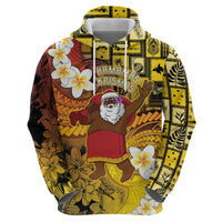 Papua New Guinea Retro Christmas Zip Hoodie Hamamas Krismas LT05 - Polynesian Pride