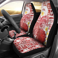 Tonga Christmas Car Seat Cover Kilisimasi Fiefia Retro Style Red - Polynesian Pride