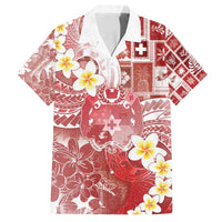 Tonga Christmas Family Matching Tank Maxi Dress and Hawaiian Shirt Kilisimasi Fiefia Retro Style Red LT05 Dad's Shirt - Short Sleeve Red - Polynesian Pride