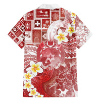 Tonga Christmas Family Matching Tank Maxi Dress and Hawaiian Shirt Kilisimasi Fiefia Retro Style Red LT05 - Polynesian Pride