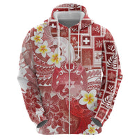 Tonga Christmas Hoodie Kilisimasi Fiefia Retro Style Red - Polynesian Pride