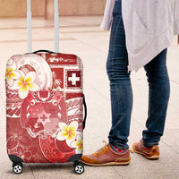 Tonga Christmas Luggage Cover Kilisimasi Fiefia Retro Style Red - Polynesian Pride