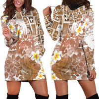 Tonga Christmas Hoodie Dress Kilisimasi Fiefia Retro Style Brown - Polynesian Pride