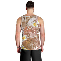Tonga Christmas Men Tank Top Kilisimasi Fiefia Retro Style Brown - Polynesian Pride