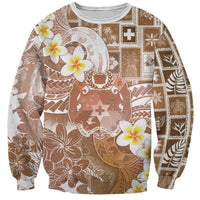 Tonga Christmas Sweatshirt Kilisimasi Fiefia Retro Style Brown - Polynesian Pride