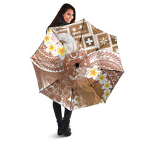 Tonga Christmas Umbrella Kilisimasi Fiefia Retro Style Brown - Polynesian Pride