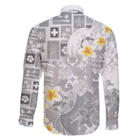 Tonga Christmas Family Matching Long Sleeve Bodycon Dress and Hawaiian Shirt Kilisimasi Fiefia Retro Style White LT05 - Polynesian Pride