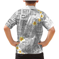 Tonga Christmas Family Matching Mermaid Dress and Hawaiian Shirt Kilisimasi Fiefia Retro Style White LT05 - Polynesian Pride