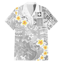 Tonga Christmas Family Matching Mermaid Dress and Hawaiian Shirt Kilisimasi Fiefia Retro Style White LT05 Dad's Shirt - Short Sleeve White - Polynesian Pride
