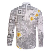 Tonga Christmas Family Matching Short Sleeve Bodycon Dress and Hawaiian Shirt Kilisimasi Fiefia Retro Style White LT05 - Polynesian Pride