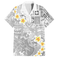 Tonga Christmas Family Matching Summer Maxi Dress and Hawaiian Shirt Kilisimasi Fiefia Retro Style White LT05 Dad's Shirt - Short Sleeve White - Polynesian Pride