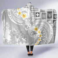 Tonga Christmas Hooded Blanket Kilisimasi Fiefia Retro Style White LT05 One Size White - Polynesian Pride
