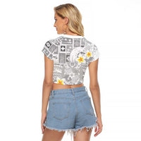 Tonga Christmas Raglan Cropped T Shirt Kilisimasi Fiefia Retro Style White - Polynesian Pride