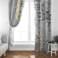 Tonga Christmas Window Curtain Kilisimasi Fiefia Retro Style White - Polynesian Pride