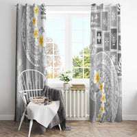Tonga Christmas Window Curtain Kilisimasi Fiefia Retro Style White - Polynesian Pride