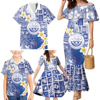 Federated States Of Micronesia Christmas Family Matching Mermaid Dress and Hawaiian Shirt Retro Style Bright Version LT05 - Polynesian Pride
