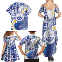 Federated States Of Micronesia Christmas Family Matching Summer Maxi Dress and Hawaiian Shirt Retro Style Bright Version LT05 - Polynesian Pride