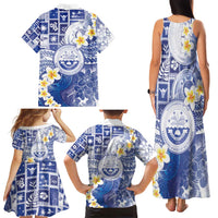 Federated States Of Micronesia Christmas Family Matching Tank Maxi Dress and Hawaiian Shirt Retro Style Bright Version LT05 - Polynesian Pride