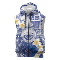 Federated States Of Micronesia Christmas Sleeveless Zip Hoodie Retro Style Bright Version - Polynesian Pride