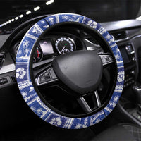 Federated States Of Micronesia Christmas Steering Wheel Cover Retro Style Bright Version - Polynesian Pride