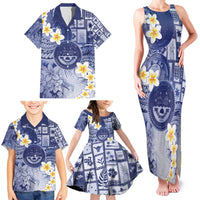 Federated States Of Micronesia Christmas Family Matching Tank Maxi Dress and Hawaiian Shirt Retro Style Dark Version LT05 - Polynesian Pride