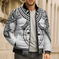 Personalised Melanesian Brotherhood Bomber Puffer Jacket With Tribal Pattern - Polynesian Pride
