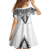 Personalised Melanesian Brotherhood Family Matching Off The Shoulder Long Sleeve Dress and Hawaiian Shirt With Tribal Pattern LT05 - Polynesian Pride