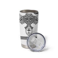 Personalised Melanesian Brotherhood Tumbler Cup With Tribal Pattern - Polynesian Pride