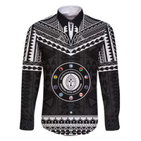 Personalised Melanesian Brotherhood Family Matching Long Sleeve Bodycon Dress and Hawaiian Shirt Ministry Faith And Mission LT05 Dad's Shirt - Long Sleeve Black - Polynesian Pride