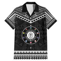 Personalised Melanesian Brotherhood Family Matching Mermaid Dress and Hawaiian Shirt Ministry Faith And Mission LT05 Dad's Shirt - Short Sleeve Black - Polynesian Pride