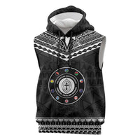 Personalised Melanesian Brotherhood Sleeveless Hoodie Ministry Faith And Mission LT05 Black - Polynesian Pride