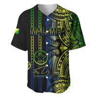 Custom Vanuatu Malampa Baseball Jersey Polynesian Tribal LT6 Black - Polynesian Pride