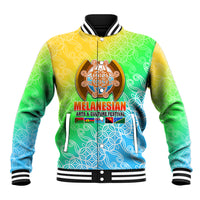 Melanesian Festival 2023 Baseball Jacket Fest'Napuan Colorful Style LT6 Unisex Green - Polynesian Pride