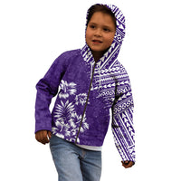 Hawaii Summer Kid Hoodie Mix Polynesian Purple LT6 - Polynesian Pride