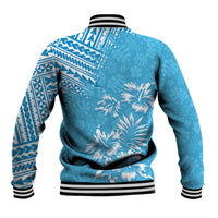 Hawaii Summer Baseball Jacket Mix Polynesian Light Blue LT6 - Polynesian Pride