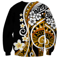 Plumeria Polynesian Sweatshirt Trending Gold LT6 - Polynesian Pride