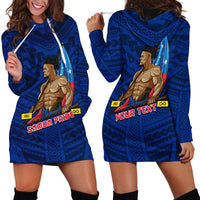 (Custom Personalised) Samoa Pride Hoodie Dress Simple Blue Style LT6 - Polynesian Pride