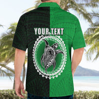 Custom Rarotonga Of Cook Islands Hawaiian Shirt Mix Half Black LT6 - Polynesian Pride