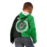 Custom Rarotonga Of Cook Islands Kid Hoodie Mix Half Black LT6 - Polynesian Pride