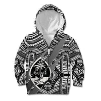 Polynesian Guam Kid Hoodie with Coat Of Arms Claws Style - White LT6 Zip Hoodie White - Polynesian Pride