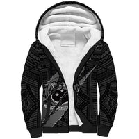 Polynesian Samoa Sherpa Hoodie with Coat Of Arms Claws Style - Black LT6 Unisex Black - Polynesian Pride