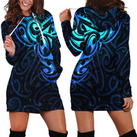 Matariki New Zealand Hoodie Dress Maori New Year Galaxy Sky Blue LT6 - Polynesian Pride