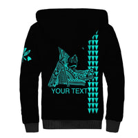 Custom Hawaii Sherpa Hoodie King Kamehameha Day - Green LT6 - Polynesian Pride