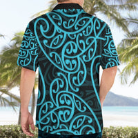 New Zealand Hawaiian Shirt Maori Pattern Light Blue LT6 - Polynesian Pride