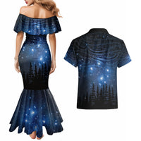 Matariki Te Tau Hou Māori Couples Matching Mermaid Dress and Hawaiian Shirt New Zealand Starry Sky LT7 - Polynesian Pride