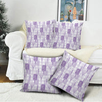 Aloha Hawaii Vintage Kahili Pa'a Lima Pillow Cover Palaka Print Pastel Lavender