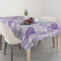 Aloha Hawaii Vintage Kahili Pa'a Lima Tablecloth Palaka Print Pastel Lavender